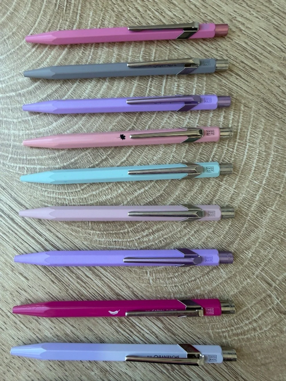 11 X CARAN d'ACHE 849 Ballpoint Pens + 2 X Mechanical Pencils